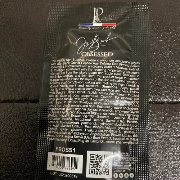 PREDIRE PARIS Skincare 2 Samples Predire Black Orchid Peptide Age Defying Firming PREDIRE PARIS Skincare 2 Samples Predire Black Orchid Peptide Age Defying Firming